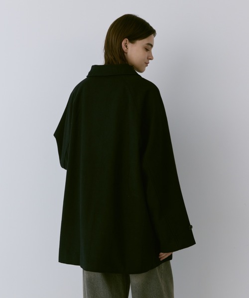 「flaner」 ステンカラーコート LARGE ダークブラウン レディース_画像8