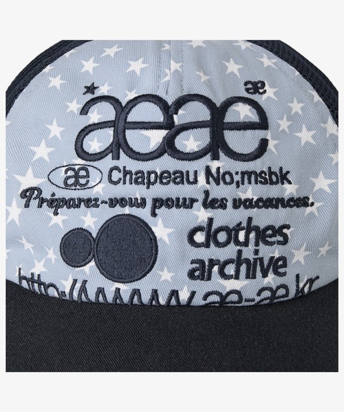 aeae メッシュロゴキャップ  [GREY/BLUE] MUSINSA公式 | AEAE WEB LOGO MESH CAP - [GREY/BLUE]