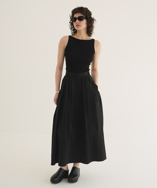 トップス CLANE BOAT NECK NO SLEEVE KNIT TOPS CLANE（クラネ）の「【CLANE/クラネ】BOAT NECK NO SLEEVE KNIT TOPS