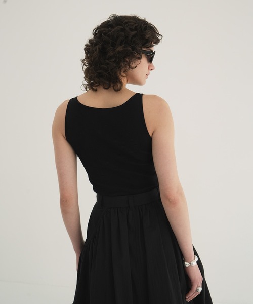 トップス CLANE BOAT NECK NO SLEEVE KNIT TOPS 松本恵奈のMUST BUY- 明日5月10日（火）発売の”VOLUME MAXI SKIRT”と