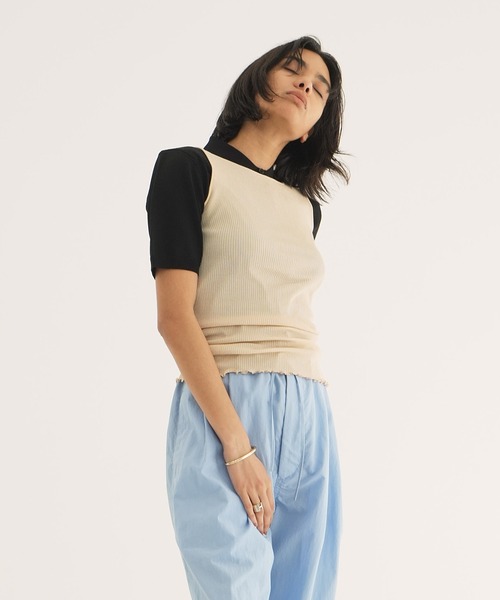 トップス CLANE BOAT NECK NO SLEEVE KNIT TOPS 松本恵奈のMUST BUY- 明日5月10日（火）発売の”VOLUME MAXI SKIRT”と