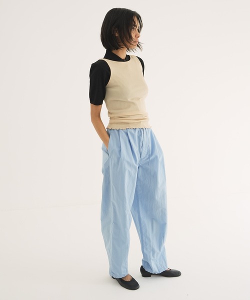 トップス CLANE BOAT NECK NO SLEEVE KNIT TOPS CLANE（クラネ）の「【CLANE/クラネ】BOAT NECK NO SLEEVE KNIT TOPS