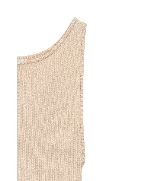 CLANE（クラネ） タンクトップ ノースリーブ BOAT NECK RIB KNIT TANK