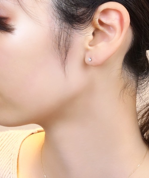 TAKE-UP（テイクアップ） ピアス Ptキュービック セカンドピアス