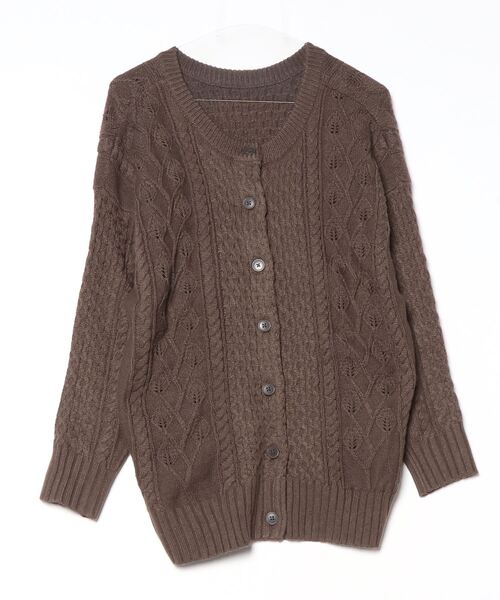 studio CLIP（スタディオクリップ） ニットカーディガン M ブラウン