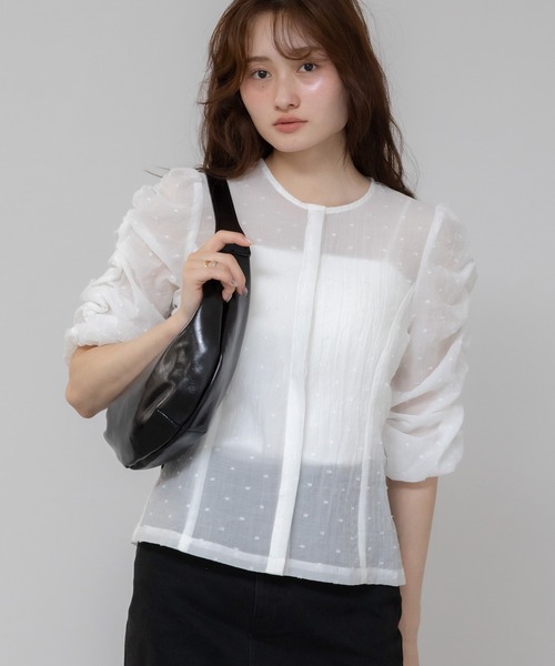 HEILIS ブラウス シャツ 「original」ドットシャーリング