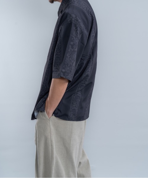 En serio TOKYO シャツ 半袖 半袖ハーフジップシャツ メンズ
