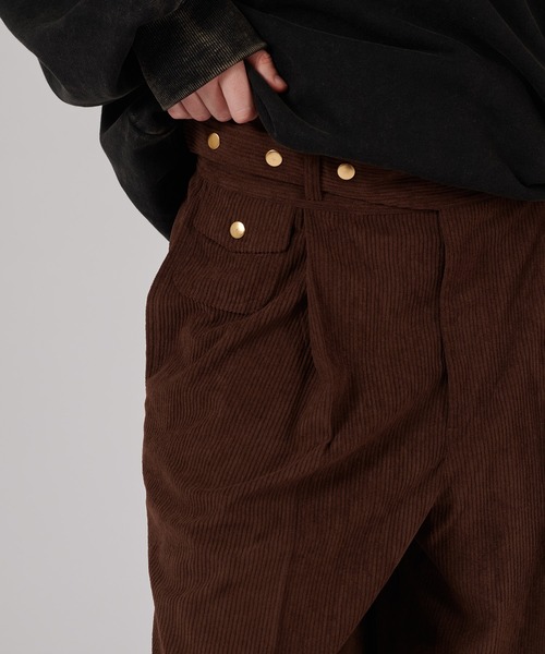 「ONCILY」 コーデュロイパンツ LARGE ダークブラウン メンズ_画像8