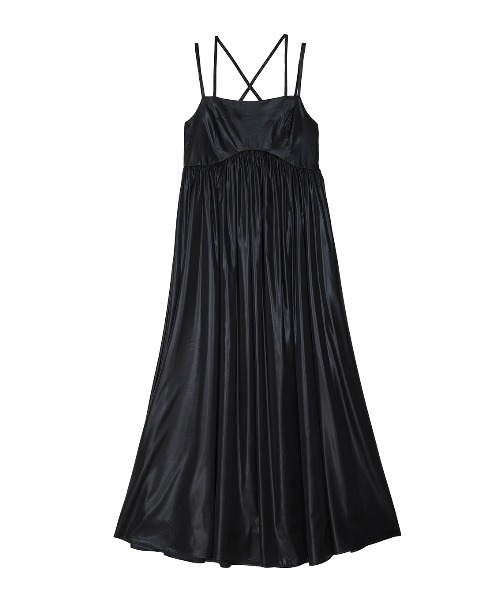 Ameri（アメリ） ワンピース MEDI LEATHER LIKE VOLUME CAMI DRESS