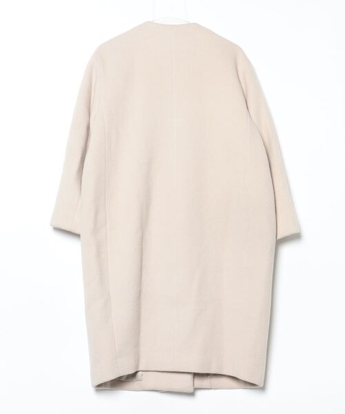 SLOBE IENA イエナ　ノーカラーコート　36 オフホワイト SLOBE IENA（スローブイエナ） ノーカラーコート 38 ナチュラル