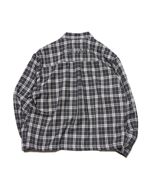 SOPHNET.（ソフネット） シャツ SAXONY WOOL CHECK LOGO PATCH SHIRT