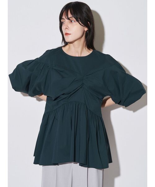 ELENDEEK（エレンディーク） ブラウス シャツ ギャザーバルーン