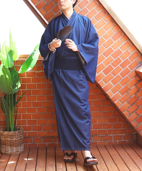 8 浴衣 デニム着物 メンズ レディース : ZOZOTOWN Yahoo!店 - 通販