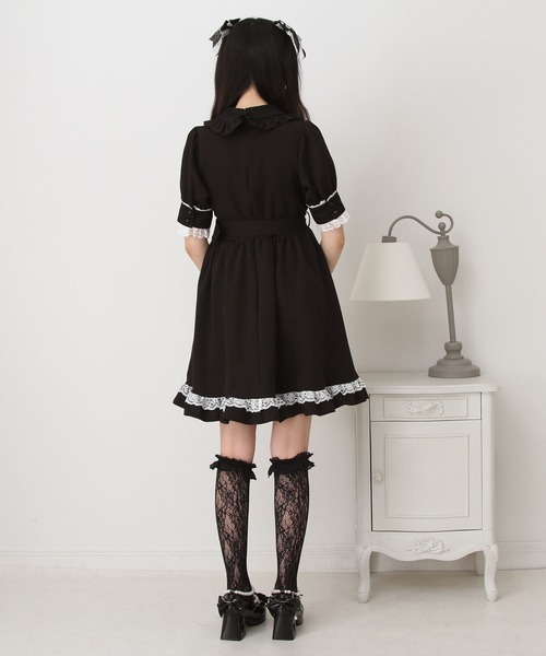 DearMyLove ワンピース キラキラビジューレース重ねワンピース