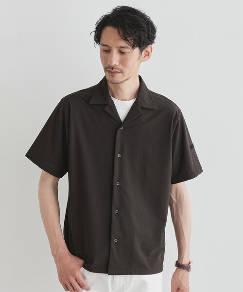 未使用サンプル品　XLサイズ相当 45R アフリカン柄天竺オープンカラーシャツ TAKEO KIKUCHI（タケオキクチ） シャツ 「COOL CITY WEAR」エアー