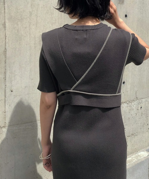 「&g'aime」 ニットワンピース FREE グレイッシュベージュ レディース_画像9