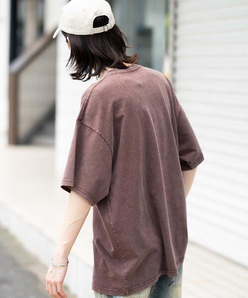 WEGO - 服 WEGO（ウィゴー） tシャツ WEGO/スノーウォッシュダメージアップリケT