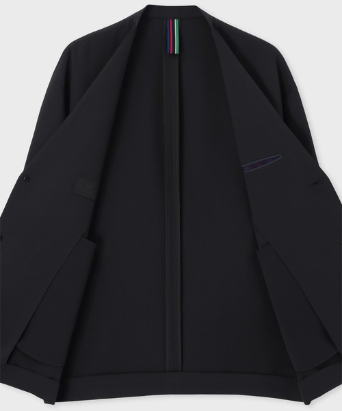 未使用級✨️ PS Paul Smith カシミヤ混 グレー ピーコート XL PS Paul Smith ジャケット ノーカラージャケット ライトドライ