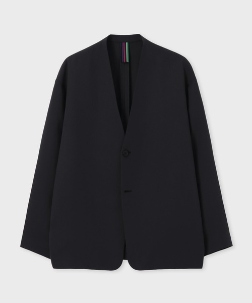 ATTACHMENT 23AW ノーカラーブルゾン シアー ダンボール カット ノーカラー ZIP up ジャケット