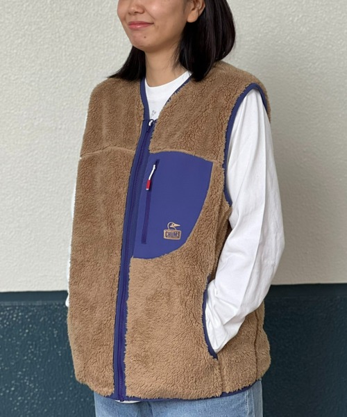 CHUMS（チャムス） ベスト ジレ 「CHUMS」Bonding Fleece No Collar