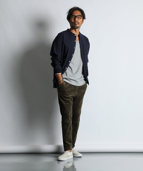 The DUFFER of ST.GEORGE シャツ NO COLLAR RIBBED SHIRT：製品