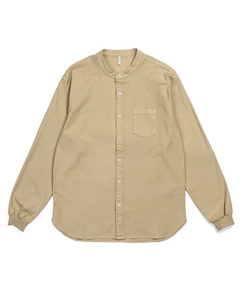 The DUFFER of ST.GEORGE ノーカラー リブ袖シャツ The DUFFER of ST.GEORGE シャツ NO COLLAR RIBBED SHIRT：製品