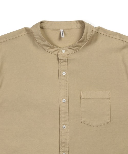 The DUFFER of ST.GEORGE ノーカラー リブ袖シャツ The DUFFER of ST.GEORGE（ザダファーオブセントジョージ）の