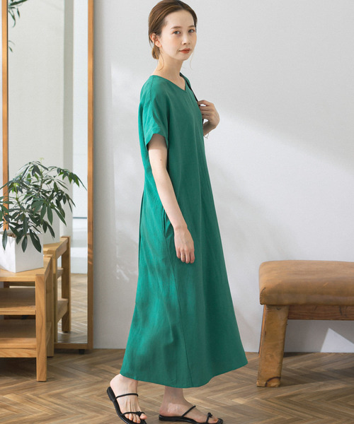 「URBAN RESEARCH ROSSO」 半袖ワンピース FREE ブルー系その他 レディース_画像3