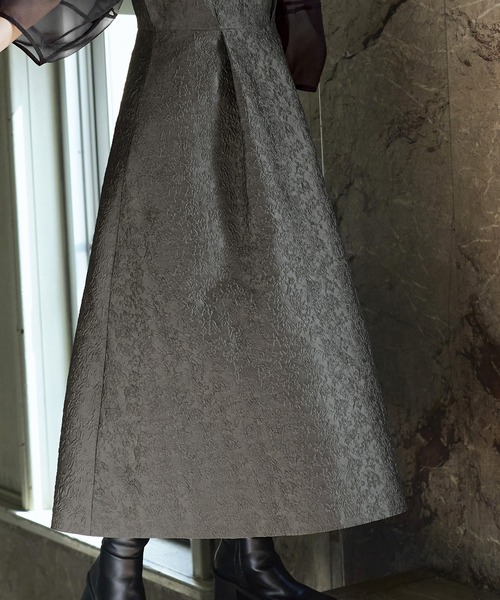 「RUIRUE BOUTIQUE」 7分袖ワンピース 3L ネイビー レディース