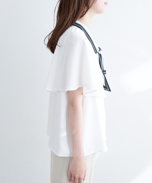 「natural couture」 半袖ブラウス FREE アイボリー レディース_画像3