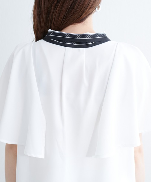 「natural couture」 半袖ブラウス FREE アイボリー レディース_画像5