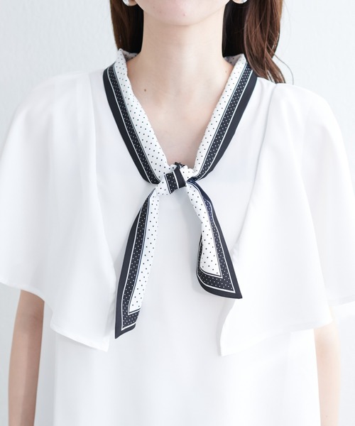 「natural couture」 半袖ブラウス FREE アイボリー レディース_画像6