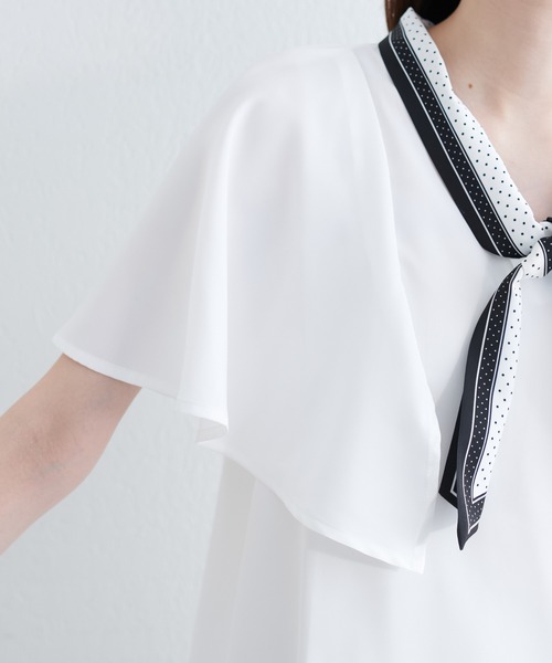 「natural couture」 半袖ブラウス FREE アイボリー レディース_画像7