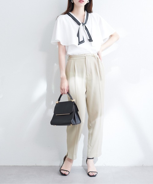 「natural couture」 半袖ブラウス FREE アイボリー レディース_画像9