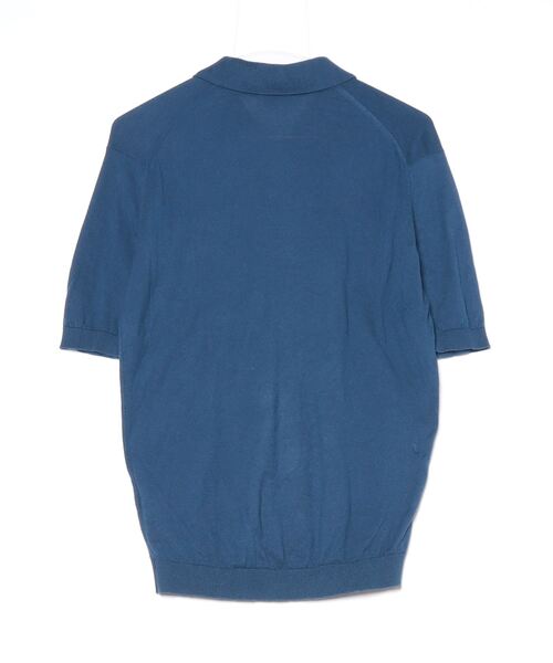 「JOHN SMEDLEY」 半袖ポロシャツ X-SMALL ブルー メンズ_画像2
