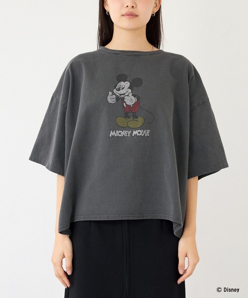 「LAVEANGE」 半袖Tシャツ「Disneyコラボ」 4L ブラック レディース_画像4