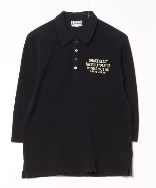 WACKO MARIA(ワコマリア)ポロシャツ WACKO MARIA/PYTHON KNIT JACQUARD POLO SHIRT（ORANGE）［パイソン