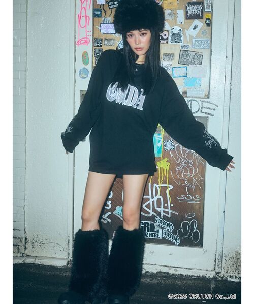 GALFY（ガルフィー） tシャツ GYDA×GALFY original cross long Tシャツ