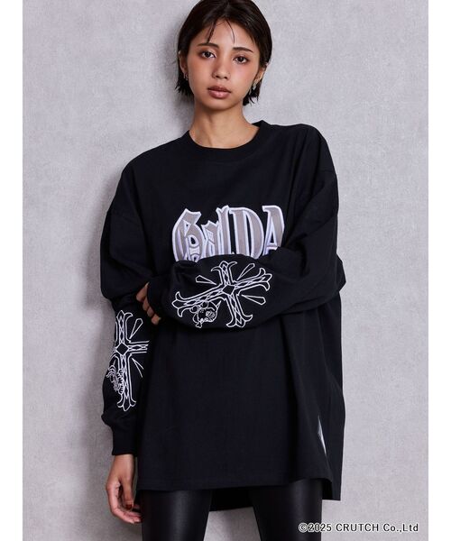 GALFY（ガルフィー） tシャツ GYDA×GALFY original cross long Tシャツ