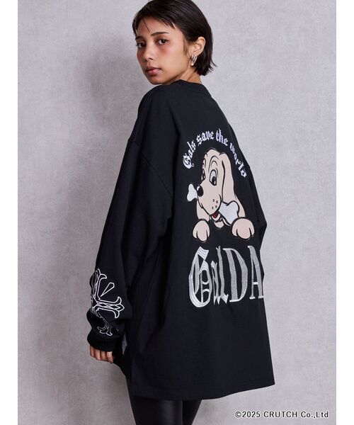 GALFY tシャツ GYDA×GALFY original cross long Tシャツ レディース