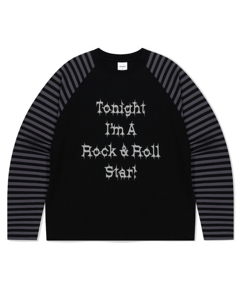 MAHAGRID（マハグリッド） tシャツ ROCK STAR RAGLAN STRIPE LS TEE