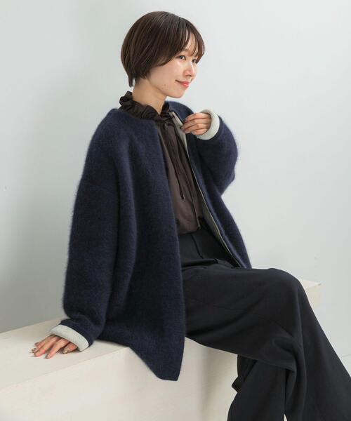 カーディガン 「別注」ELENDEEK×ROSSO CN RACCOON MIX WCD レディース