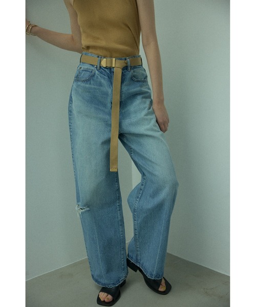 BLACK BY MOUSSY ダメージ加工 デニムパンツ 23 BLACK BY MOUSSY（ブラックバイマウジー） ダメージ加工デニムパンツ