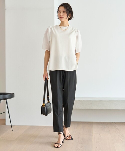 「UNFILO」 半袖カットソー LARGE ネイビー レディース_画像2