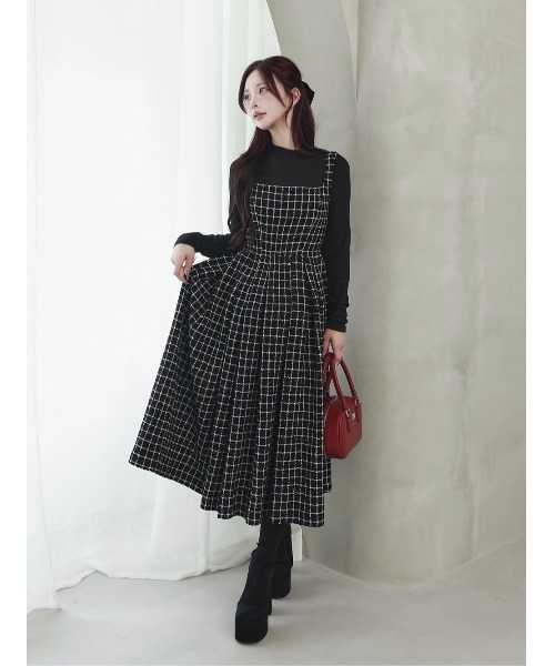 Darich（ダーリッチ） ワンピース ツイードボリュームミディワンピース