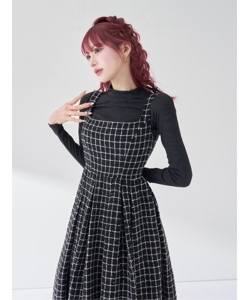 Darich（ダーリッチ） ワンピース ツイードボリュームミディワンピース