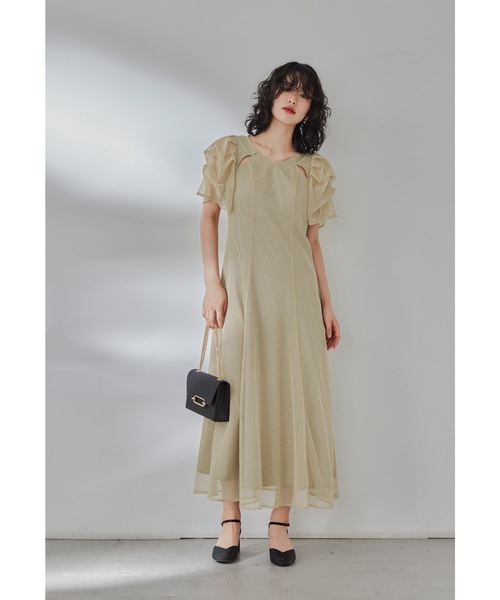 「niana」 半袖ワンピース M イエロー レディース_画像3