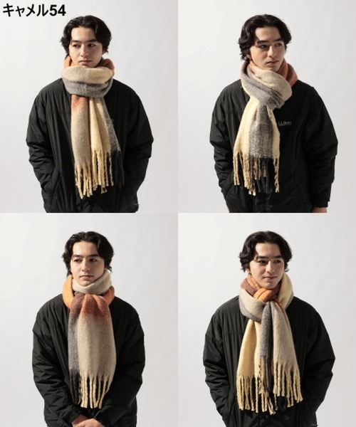 niko and…（ニコアンド） マフラー ウール混ボリュームマフラー メンズ