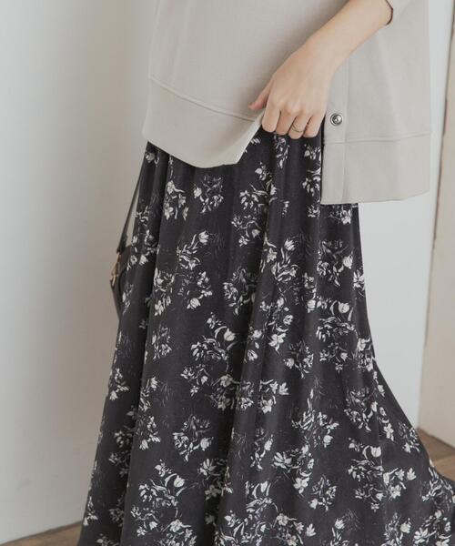 DRIES VAN NOTEN フラワープリントベロアスカート DRIES VAN NOTEN フラワープリントベロアスカート