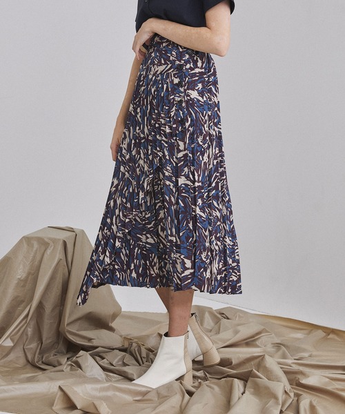 UNITED TOKYO プリーツスカート サイズ2 ブラック/ホワイト UNITED TOKYO 「UNITED TOKYO」 スカート 2 ブラック レディース